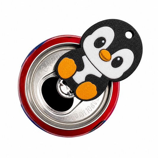 Pebbles The Penguin – Magnetic Can Tab Opener & Drink Cover