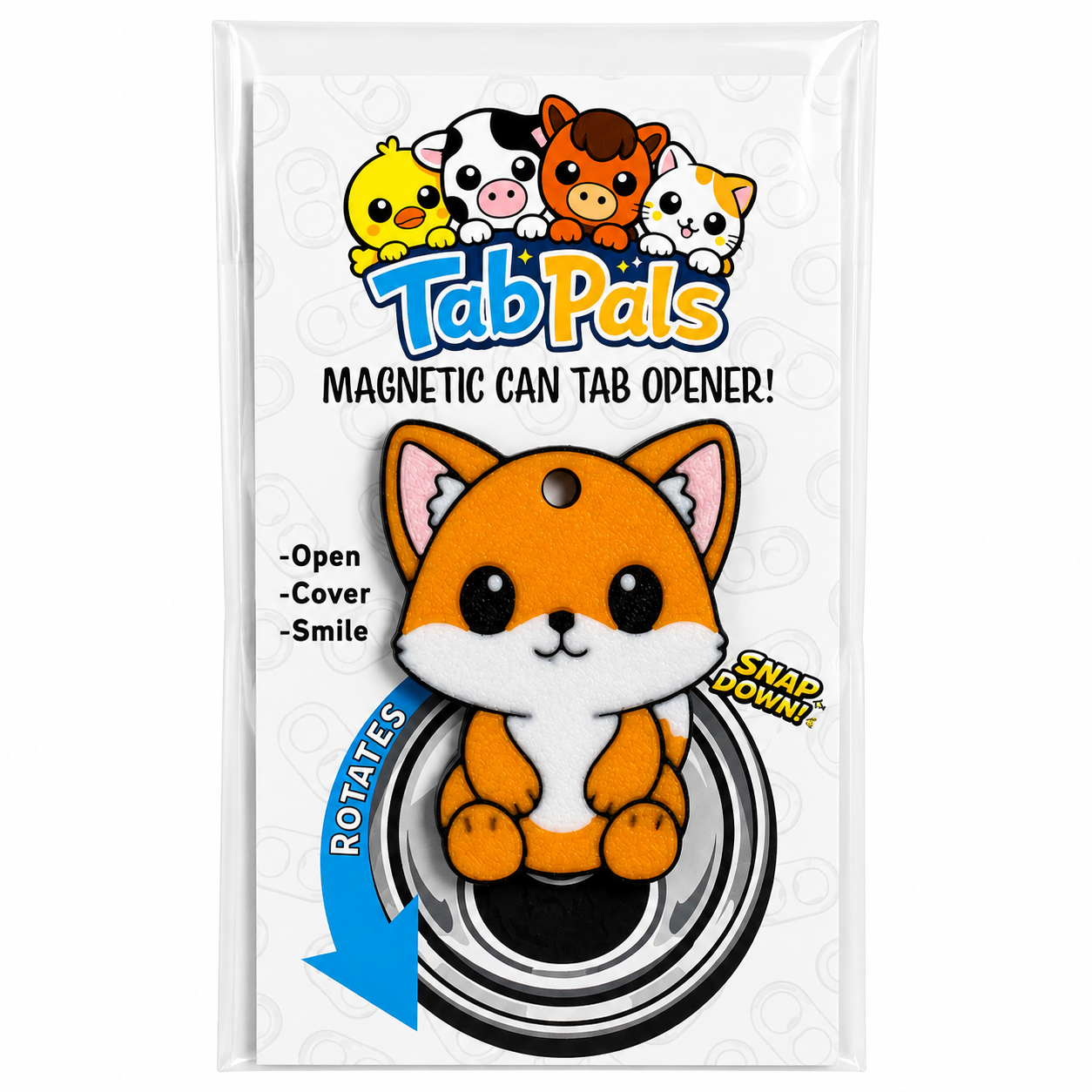 Sly The Fox– Magnetic Can Tab Opener & Drink Cover